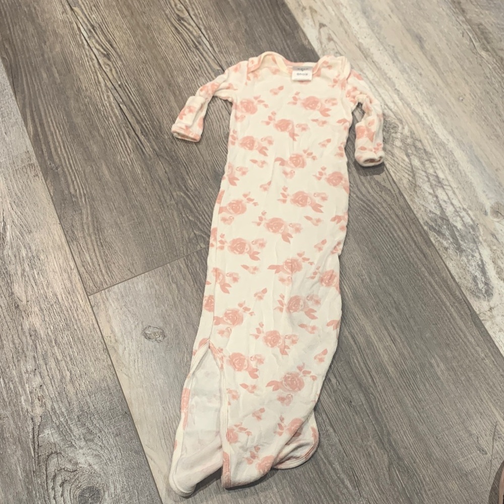 aden + anais Pink Floral Baby Gown